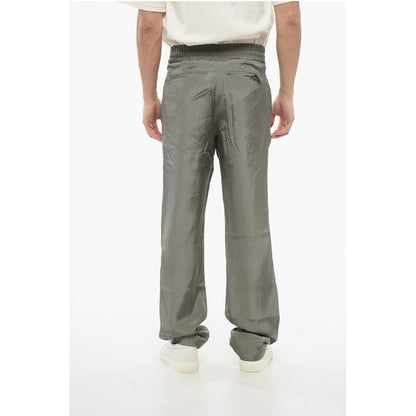 Dries Van Noten Satin PELVILLE Pants with Elastic Waistband