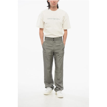 Dries Van Noten Satin PELVILLE Pants with Elastic Waistband