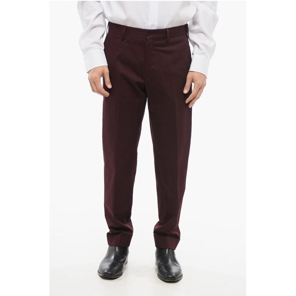 Dries Van Noten Cotton Chinos Pants with Cuffs