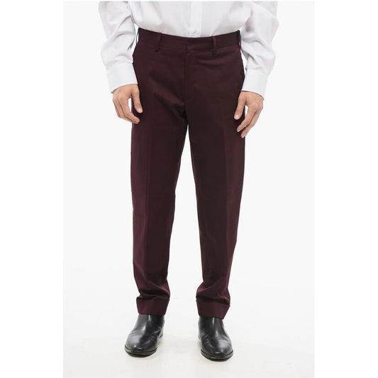 Dries Van Noten Cotton Chinos Pants with Cuffs