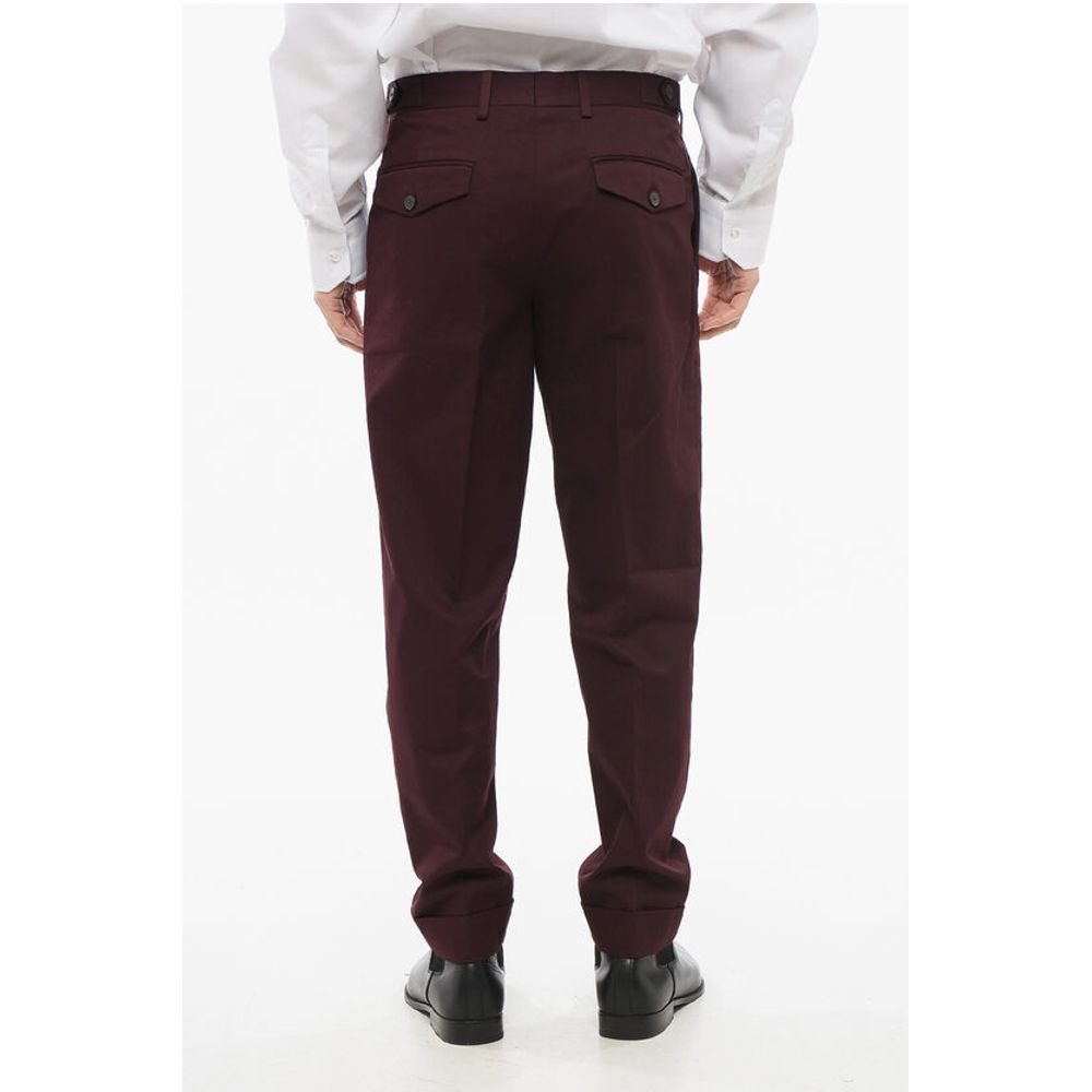 Dries Van Noten Cotton Chinos Pants with Cuffs