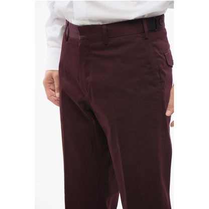 Dries Van Noten Cotton Chinos Pants with Cuffs