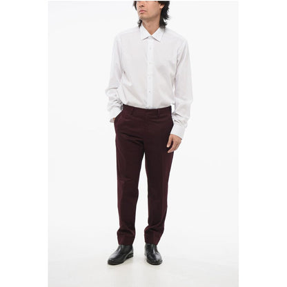 Dries Van Noten Cotton Chinos Pants with Cuffs