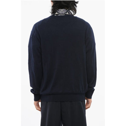 Etro Cashmere Blend Cardigan with Embroidered Logo