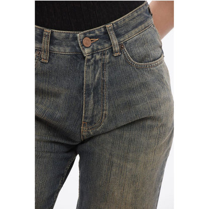 Balenciaga Vintage Washed Denim Shorts with Raw-cut Hem