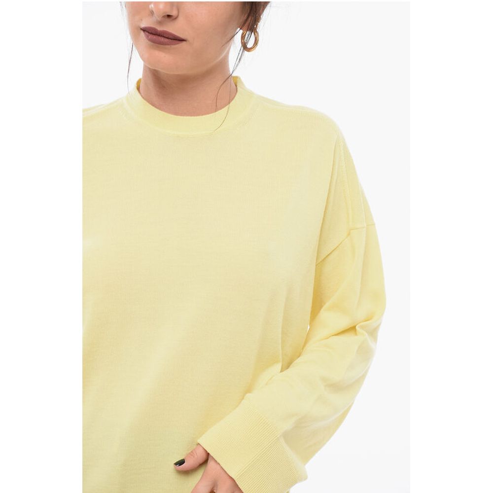 Bottega Veneta Straight Fit Wool Crew Neck Sweater