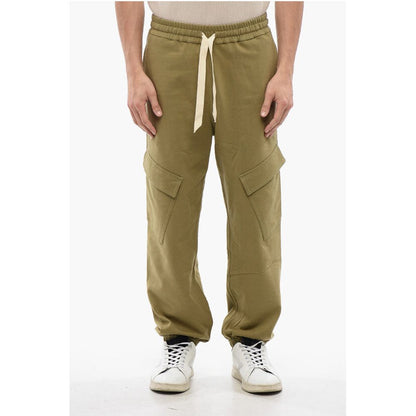 Jil Sander Brushed Cotton Cargo Sweatpants with Cuffs