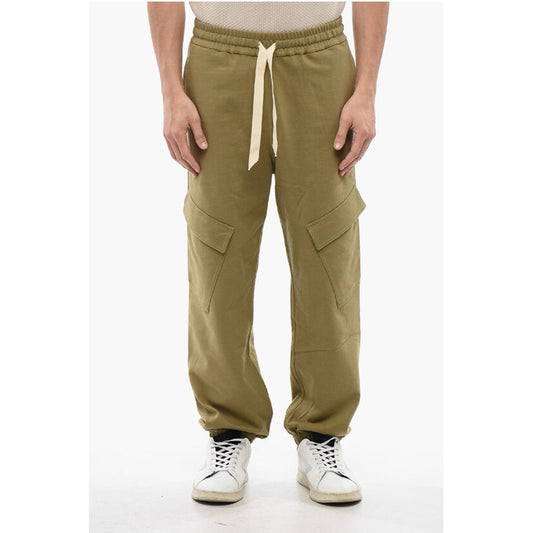 Jil Sander Brushed Cotton Cargo Sweatpants with Cuffs