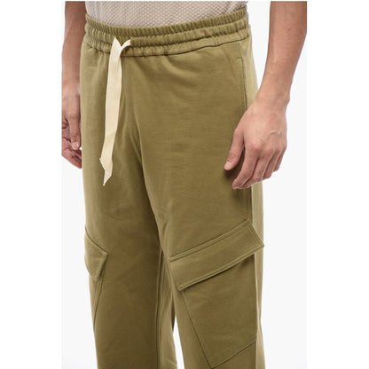Jil Sander Brushed Cotton Cargo Sweatpants with Cuffs