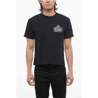 Rhude Cotton Crew-neck T-shirt with Back Maxi Print