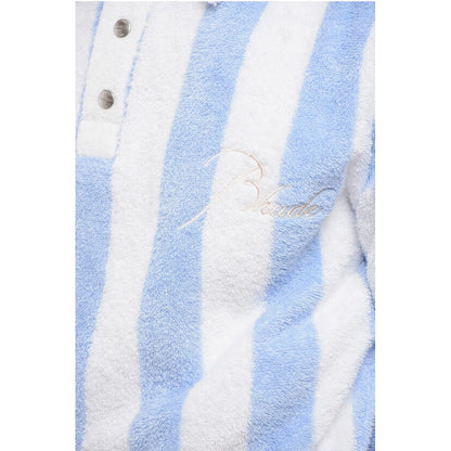 Rhude Awning Striped Terry Cotton 3-Buttons Sweatshirt