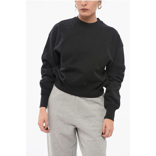 Y-3 Monochrome Cotton Sweatshirt with Crew Neck