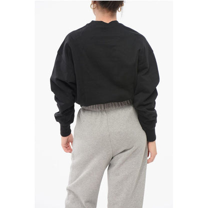 Y-3 Monochrome Cotton Sweatshirt with Crew Neck