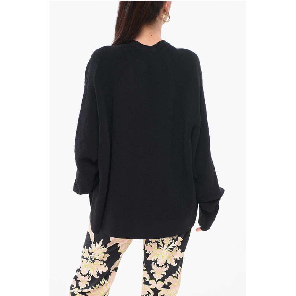Y-3 Stretch Cotton Oversized Sweater with Crew Neck
