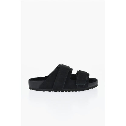 Birkenstock TEKLA Double Strap Suede UJI Sandals with Shearling Sole