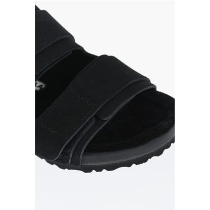 Birkenstock TEKLA Double Strap Suede UJI Sandals with Shearling Sole