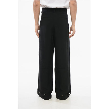 Ami Alexandre Mattiussi Viscose Blend Cargo Pants with Adjustable Ankle