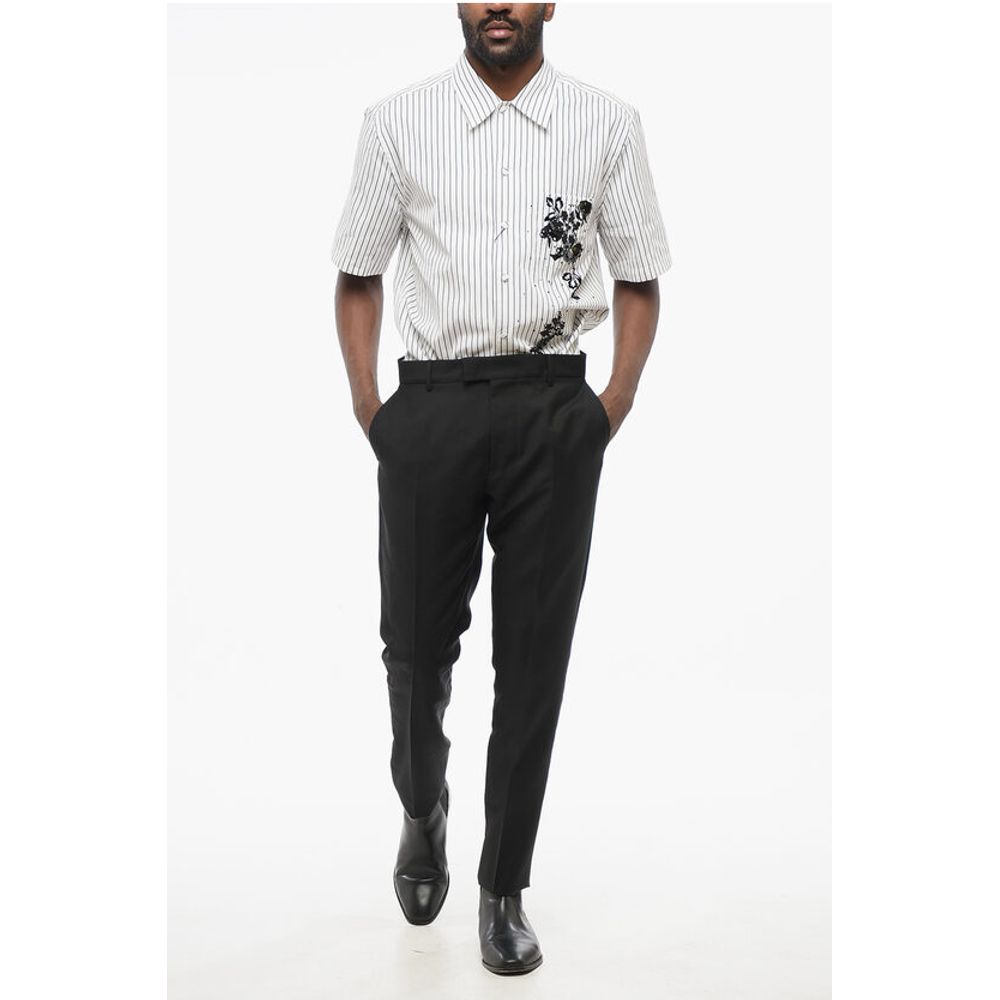 Ami Alexandre Mattiussi 4-Pocketed Mohair Blend Pants with Belt Loops