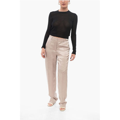 Ami Alexandre Mattiussi Crew Neck See Through Viscose Blend Sweater