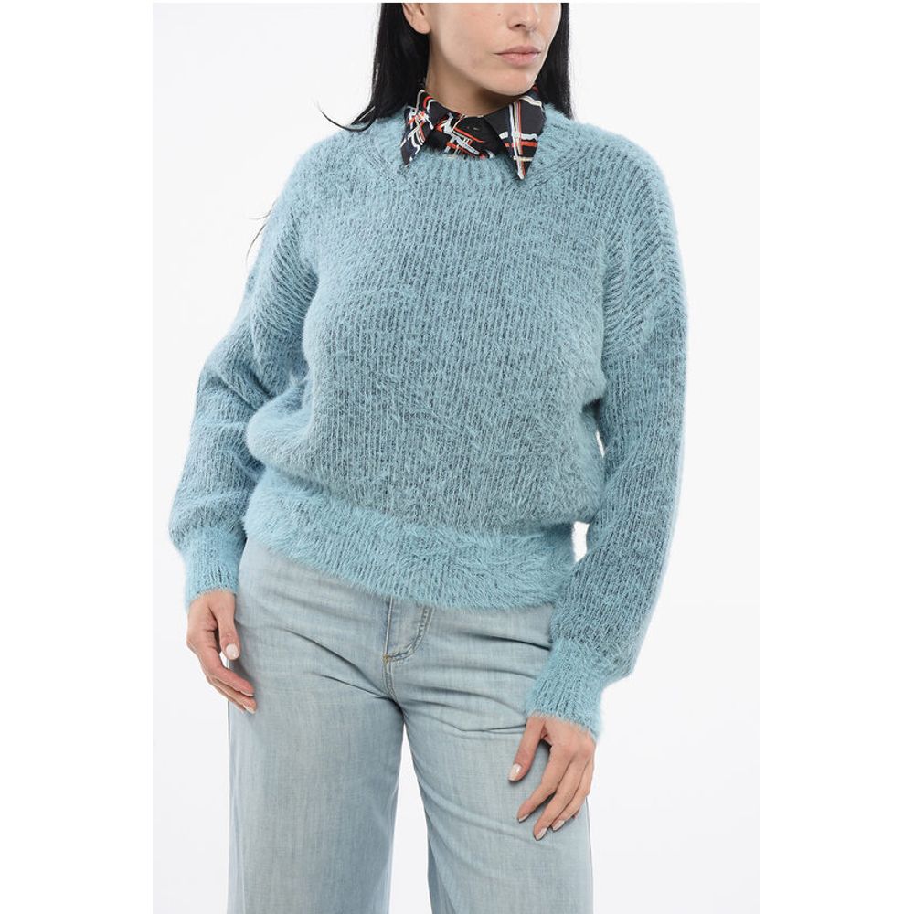 Stella McCartney Eyelash Wool Blend Crew Neck Pullover