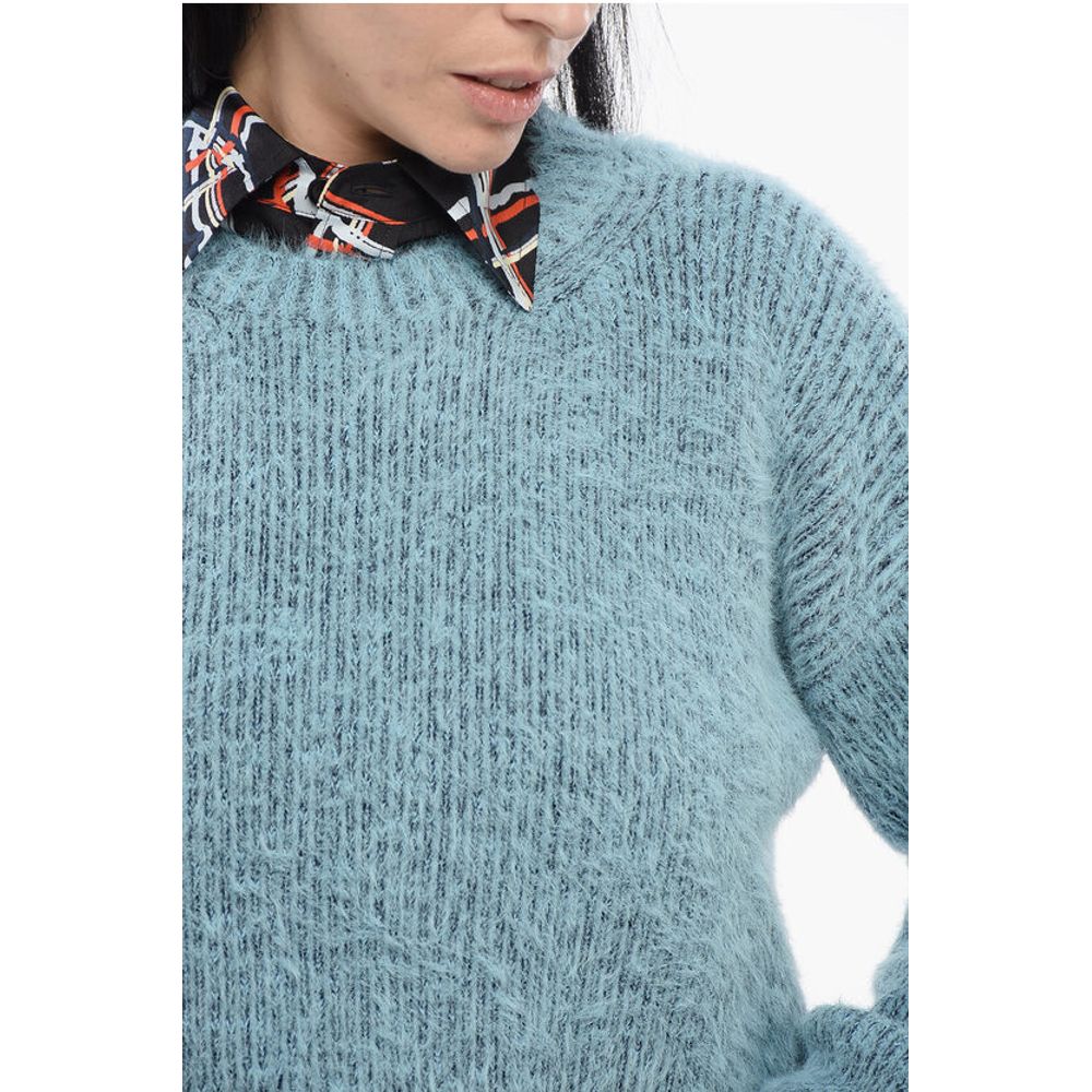 Stella McCartney Eyelash Wool Blend Crew Neck Pullover