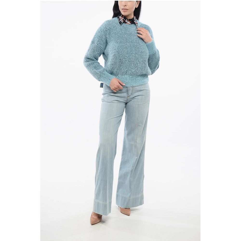 Stella McCartney Eyelash Wool Blend Crew Neck Pullover