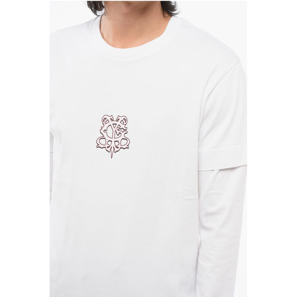 Givenchy Crew Neck Cotton T-Shirt with Monogram Print