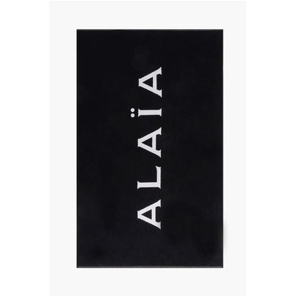 Alaïa Terry Cotton Beach Towel with Contrasting Logo