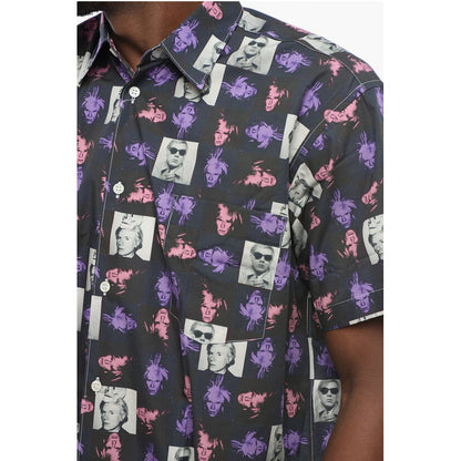 Comme Des Garçons Printed Cotton Shirt with Standard Collar