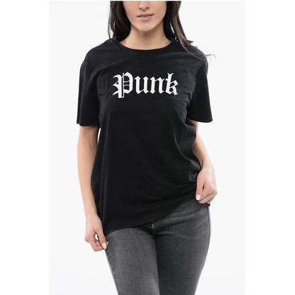 R13 Crew-neck T-shirt With PUNK Contrast Print