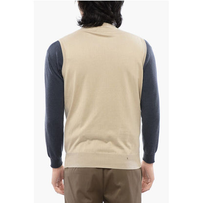 Corneliani ID Lightweight Cotton Sleeveless V-neck Sweater