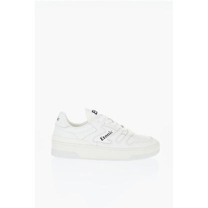 Etonic Solid Color Leather Low Top Sneakers with Contrasting Logo