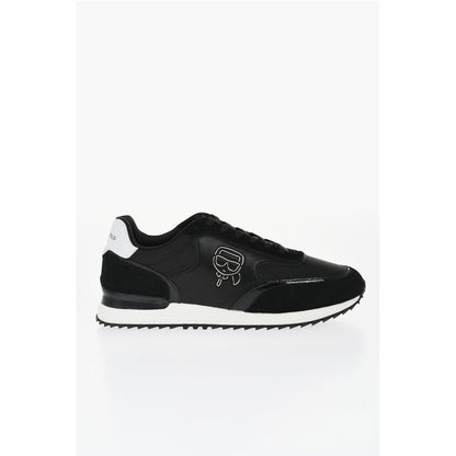 Karl Lagerfeld Leather VELOCITOR II Low-Top Sneakers with Patent Leather De