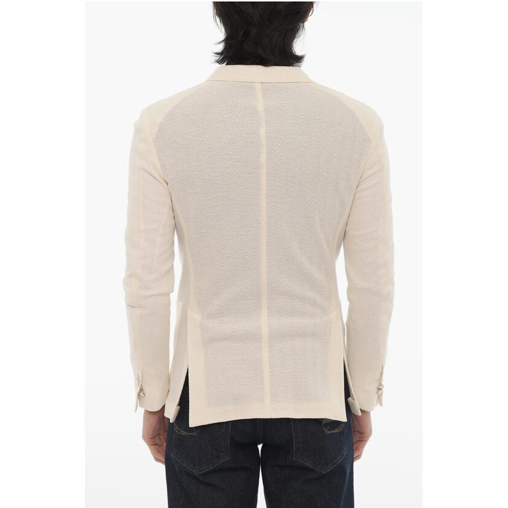 Corneliani Center Vent Peak Lapel Double Breasted Blazer