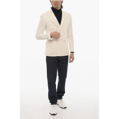 Corneliani Center Vent Peak Lapel Double Breasted Blazer