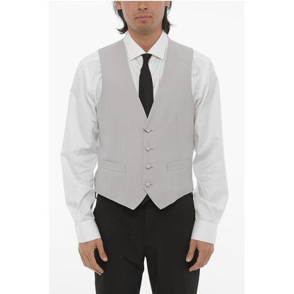Corneliani CC COLLECTION Virgin Wool Waistcoat with Back Adjuster