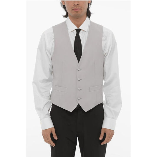 Corneliani CC COLLECTION Virgin Wool Waistcoat with Back Adjuster