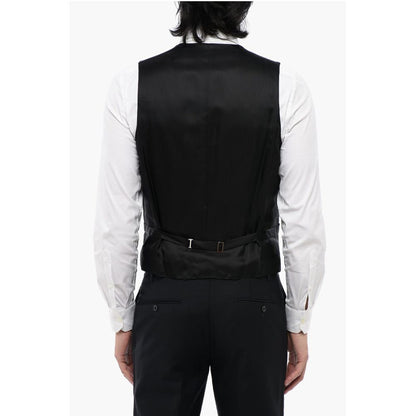 Corneliani CC COLLECTION Virgin Wool Blend Waistcoat with Martingale