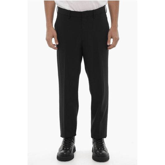 Neil Barrett Solid Color Slim Fit Pants with Belt Loops