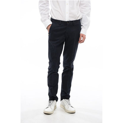 Corneliani CC COLLECTION Cotton Blend Chinos Pants with Belt Loops