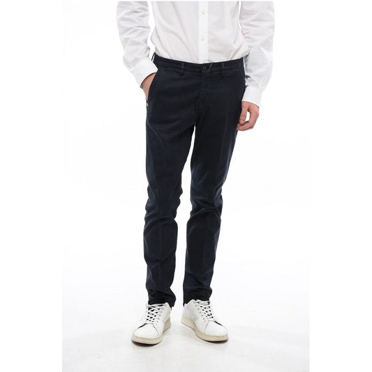 Corneliani CC COLLECTION Cotton Blend Chinos Pants with Belt Loops