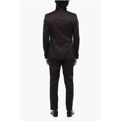 Corneliani Satin Suit with Damasco Motif