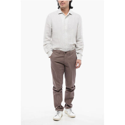 Corneliani Cotton Washed-Effect Chinos Pants