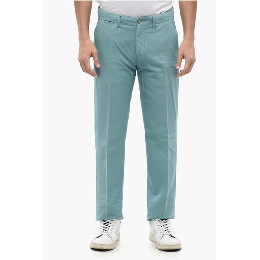 Corneliani Cotton Pants with Buttons Detailing