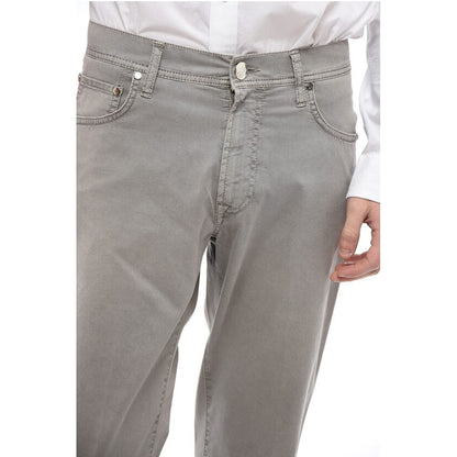 Corneliani Cotton Washed- Effect Pants