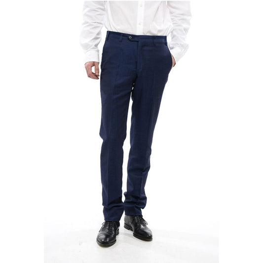 Corneliani Linen Wool and Silk-blended LEADER Pants