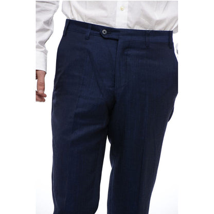 Corneliani Linen Wool and Silk-blended LEADER Pants