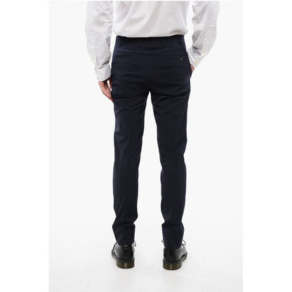 Corneliani CC COLLECTION Wool Pants with Satin Inserts