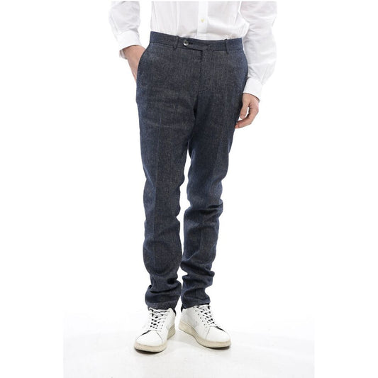 Corneliani Slim Fit Linen Blend Chino Pants