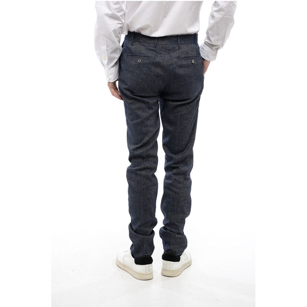 Corneliani Slim Fit Linen Blend Chino Pants